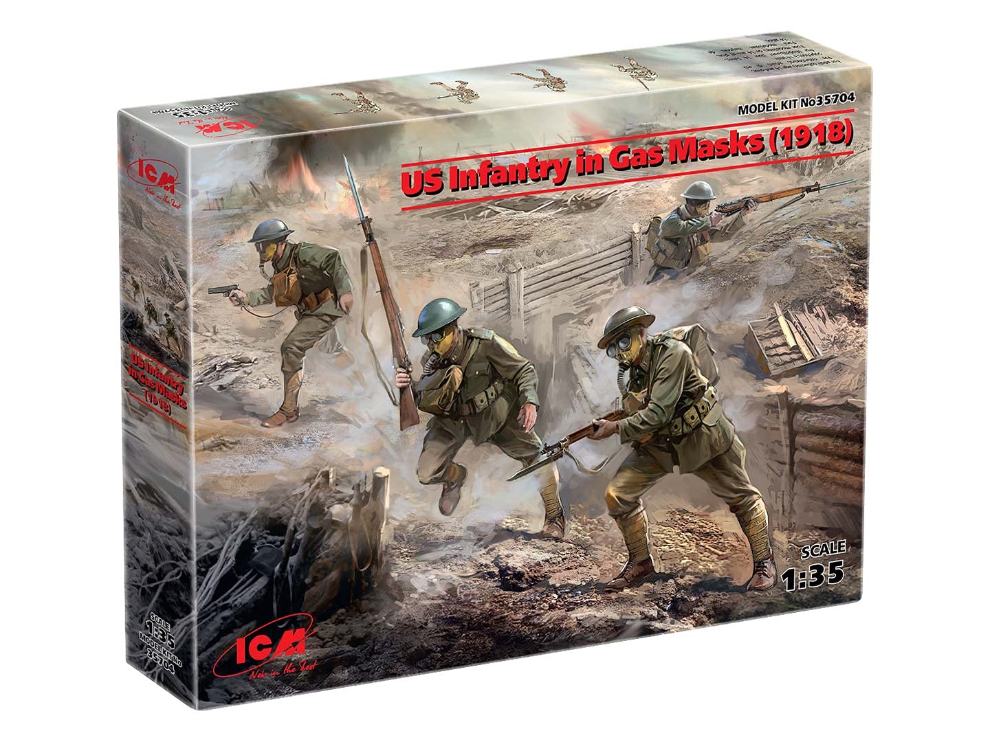 Amazon.com: ICM 35704 - Plastic Military Figures Model Kit US